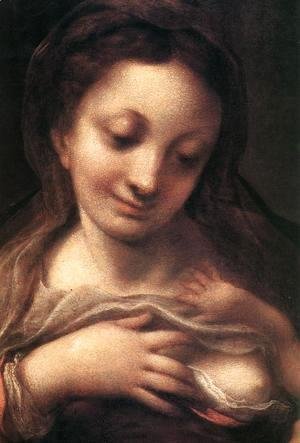 Correggio (Antonio Allegri) - Virgin and Child with an Angel (Madonna del Latte) 2
