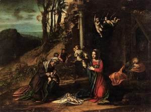 Correggio (Antonio Allegri) - Adoration of the Christ Child
