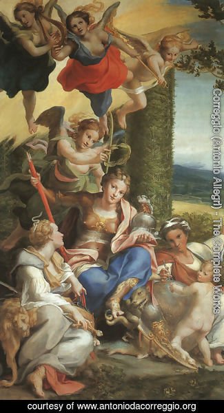 Correggio (Antonio Allegri) - Allegory of the Virtues, c.1529-30