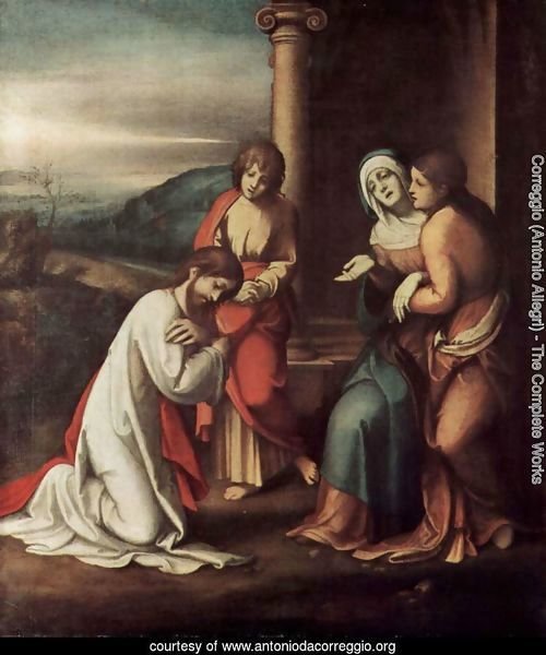 Goodbye Christ of Mary, with Mary and Martha, the sister of Lazarus
