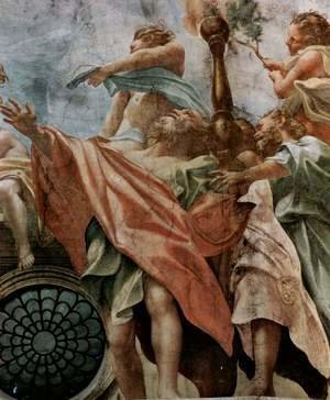 Correggio (Antonio Allegri) - Proclamation, detail, apostles and Epheben