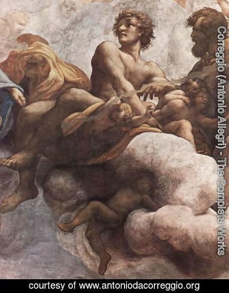 Correggio (Antonio Allegri) - The vision of St. John in Patmos, detail St. Jacobus d. Younger, St. Thomas
