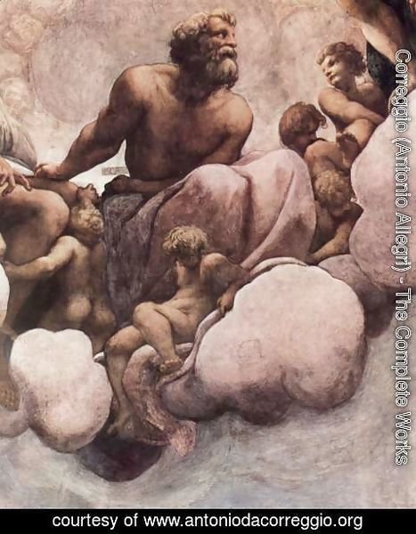 Correggio (Antonio Allegri) - The vision of St. John in Patmos, detail St. Simon