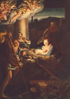 Correggio (Antonio Allegri) - Adoration of the Shepherds (The night)