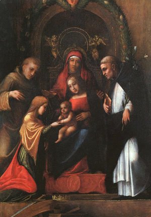 Correggio (Antonio Allegri) - The Mystic Marriage of St. Catherine-2 1510