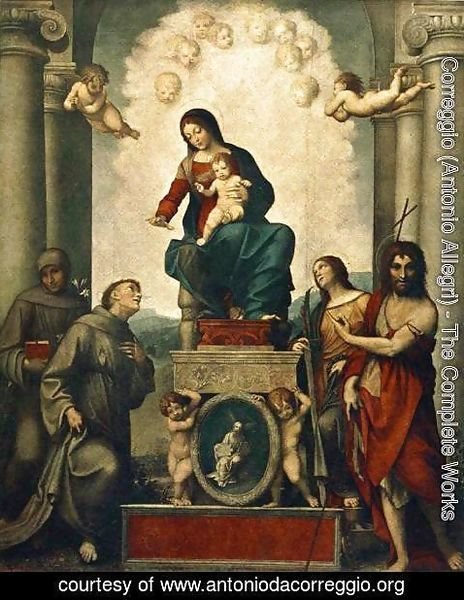 Correggio (Antonio Allegri) - Madonna with St. Francis
