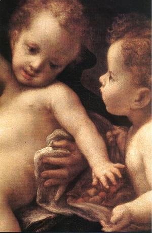 Correggio (Antonio Allegri) - Virgin and Child with an Angel (detail)