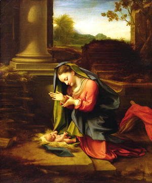 Correggio (Antonio Allegri) - Our Lady Worshipping the Child, c.1518-20