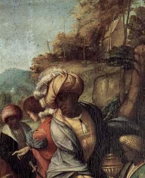 Correggio (Antonio Allegri) - Adoration of the Shepherds (The Night), detail, Maria and child (2)