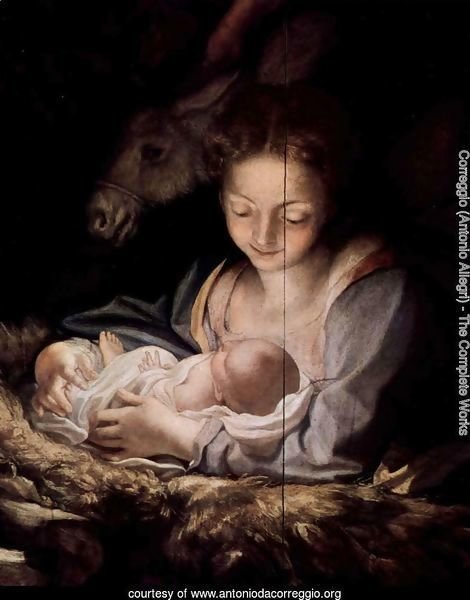 Adoration of the Shepherds (The Night), detail, Maria and child