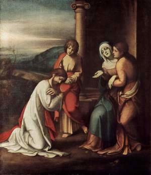 Goodbye Christ of Mary, with Mary and Martha, the sister of Lazarus