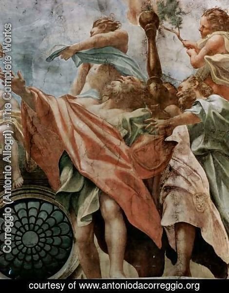 Correggio (Antonio Allegri) - Proclamation, detail, apostles and Epheben