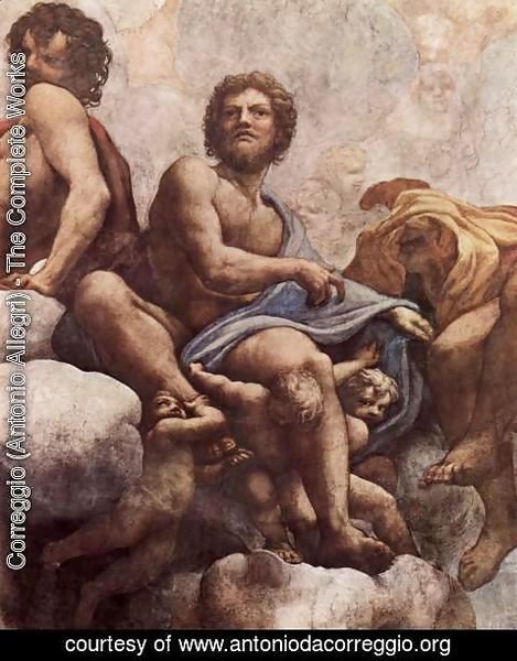 Correggio (Antonio Allegri) - The vision of St. John in Patmos, detail, St. Philip and St. Thaddeus