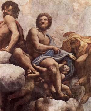 Correggio (Antonio Allegri) - The vision of St. John in Patmos, detail, St. Philip and St. Thaddeus