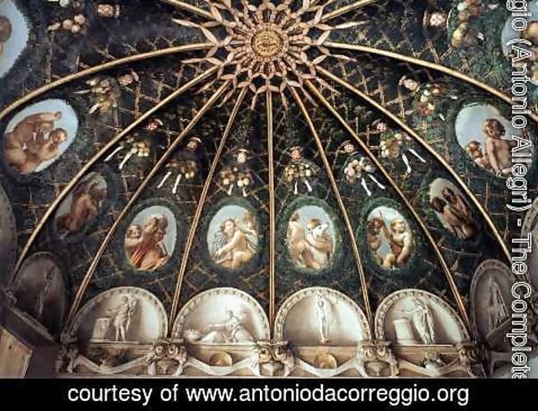 Correggio (Antonio Allegri) - Ceiling of the Camera di San Paolo (partial view)