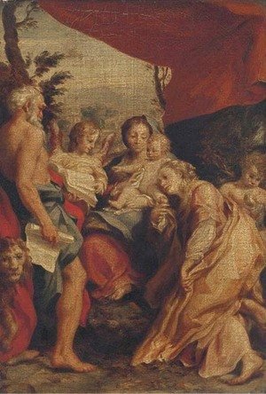 The Madonna and Child with Saints Jerome and Mary Magdalene and angels