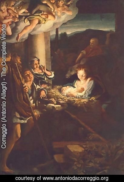 Correggio (Antonio Allegri) - Adoration of the Shepherds (The night)