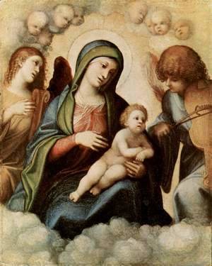 Correggio (Antonio Allegri) - Madonna and musician angels