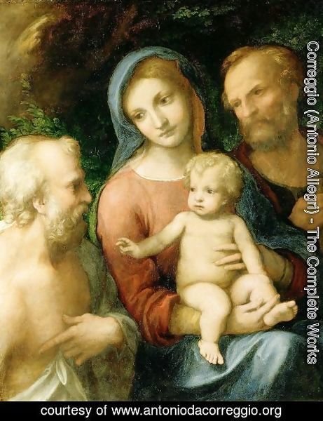 Correggio (Antonio Allegri) - The Holy Family with Saint Jerome