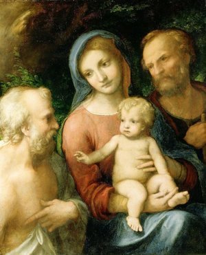 Correggio (Antonio Allegri) - The Holy Family with Saint Jerome