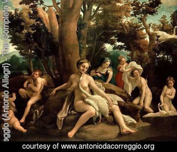 Correggio (Antonio Allegri) - Leda with the Swan 1531