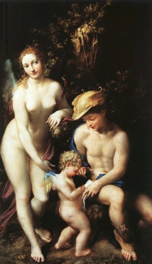 Correggio (Antonio Allegri) - The Education of Cupid 1528
